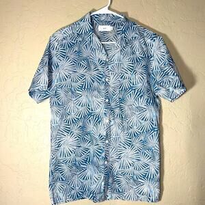 Onia lightweight 100% cotton short sleeve casual button down vacation shirt